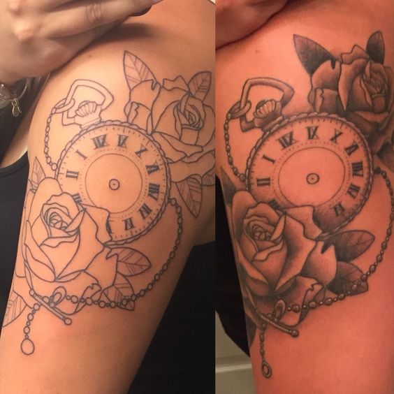 Hidden meaning of clock without pointers tattoo 1
