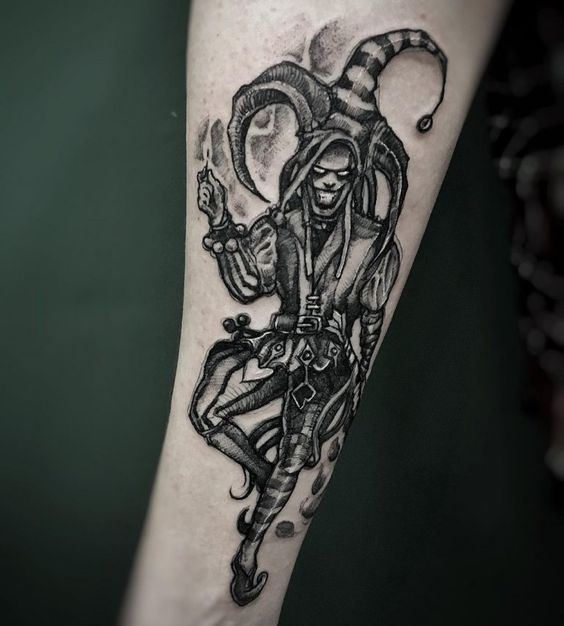 Jester forearm tattoos for the bold and daring: Placement, style, and care tips