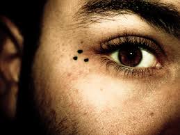 Eyes 3 dots tattoo