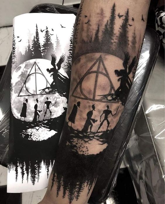 Meaning of deathly hallows tattoos: A guide to symbolism, designs, and popularity