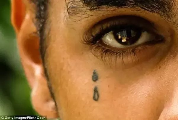 Two tears tattoo 5