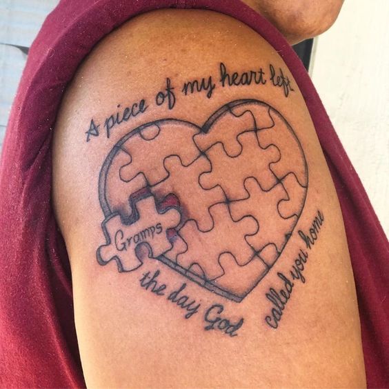 Meaning of Puzzle Piece Tattoos Symbolic Ink with a Message 10