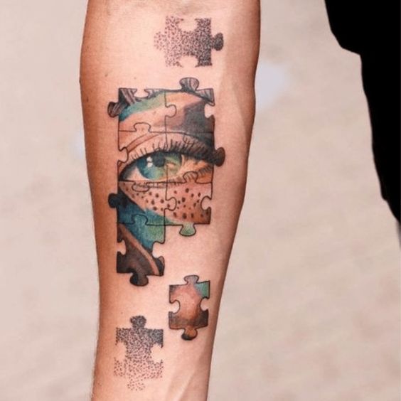 Meaning of Puzzle Piece Tattoos Symbolic Ink with a Message 8