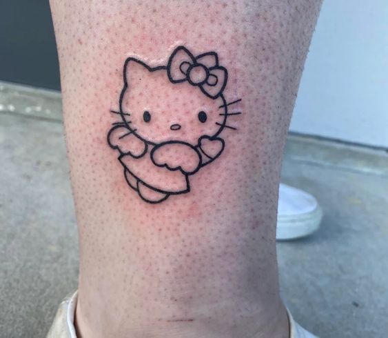 Hello Kitty Simple Tattoo Inspiration: Adorable Ink