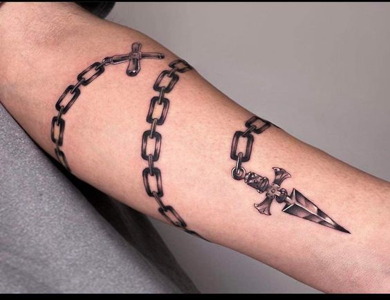 Forearm Chain Tattoo Designs: Express Your Style with Linked Art
