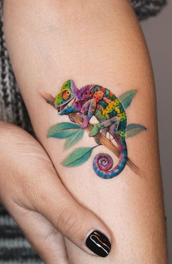 Forearm Chameleon Tattoo Meaning and Trends