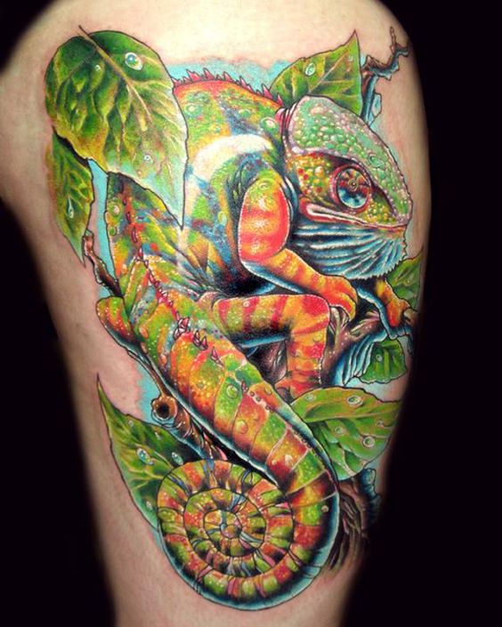Ink Realistic Chameleon Tattoo with Meaning Today