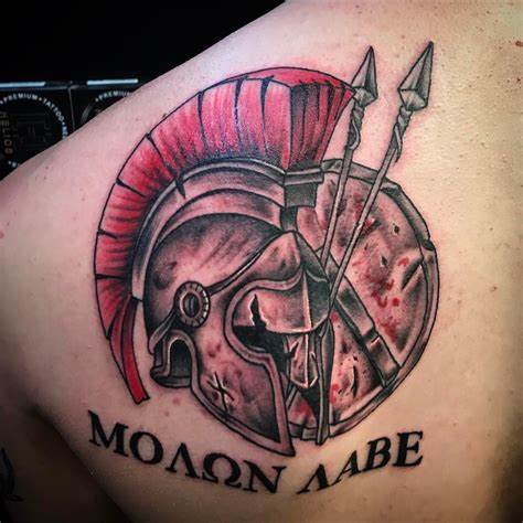 Molon Labe Tattoo back tattoo