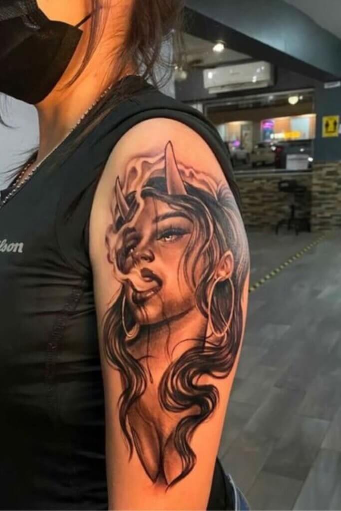 shoulder succubus tattoo 5
