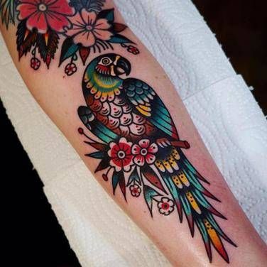 arm neo traditional tattoo for woman