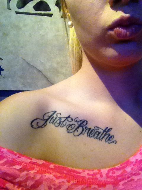 Just Breathe Collarbone Tattoo Ideas: Embrace Serenity in Ink