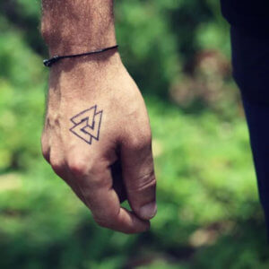 Valknut Hand Tattoo 5