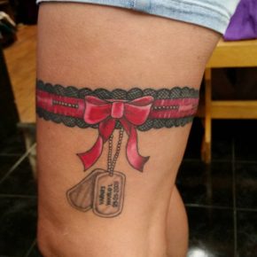 Garter Bow Thigh Tattoo Masterpieces: Feminine and Flirtatious